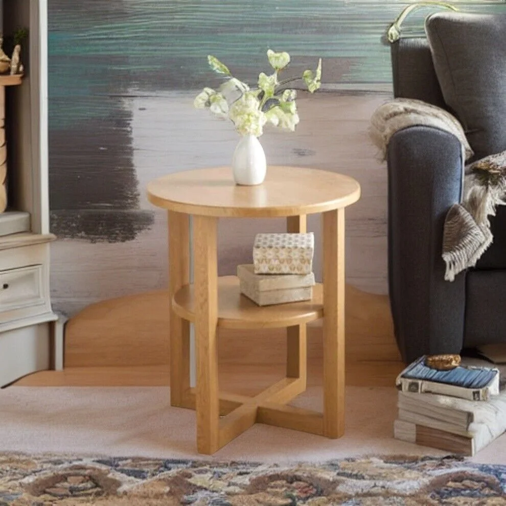 Small Oak Side Coffee Table - G-0089 - Image 3