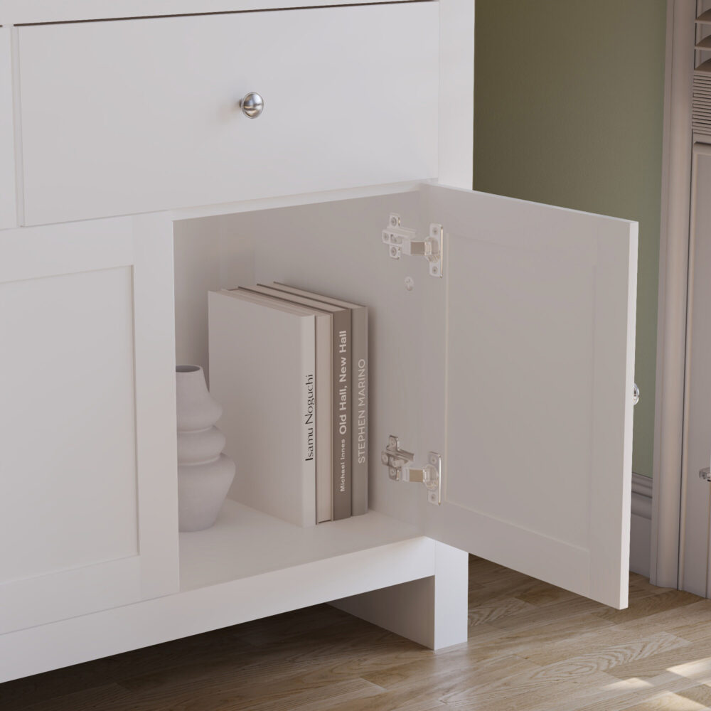 Arlington Sideboard 2 Drawer 3 Door Storage Unit (White & Oak) - Image 3