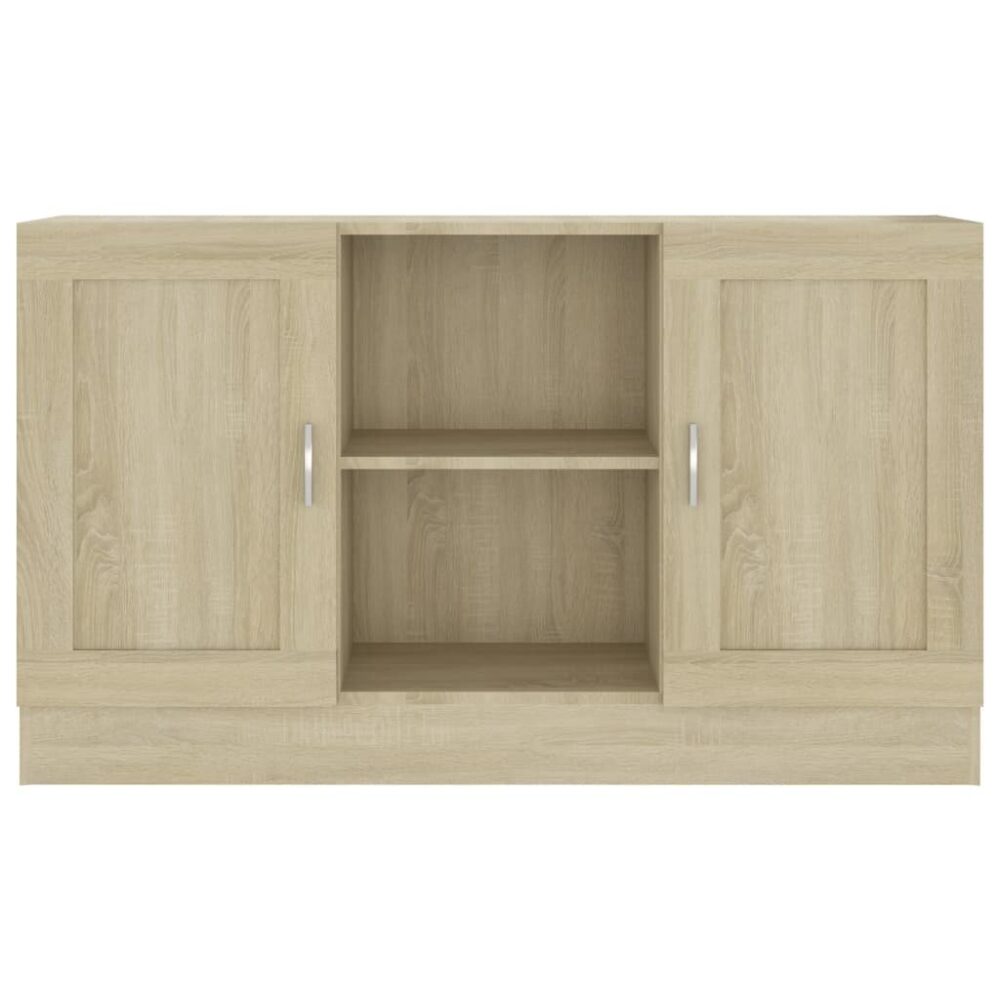 VidaXL Sideboard Sonoma Oak Engineered Wood Storage Cupboard Buffet Cabinet - Image 4