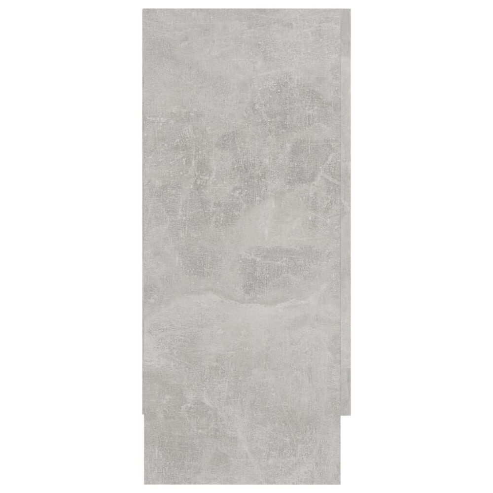 VidaXL Vitrine Cabinet Concrete Grey Engineered Wood Storage Side Cupboard - Image 6