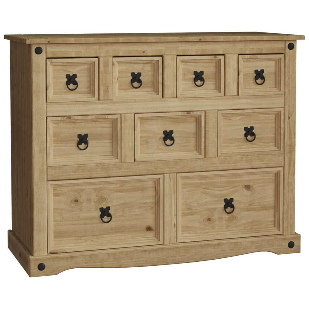 Corona 9 Drawer Merchant Chest Bedroom Storage - Image 6