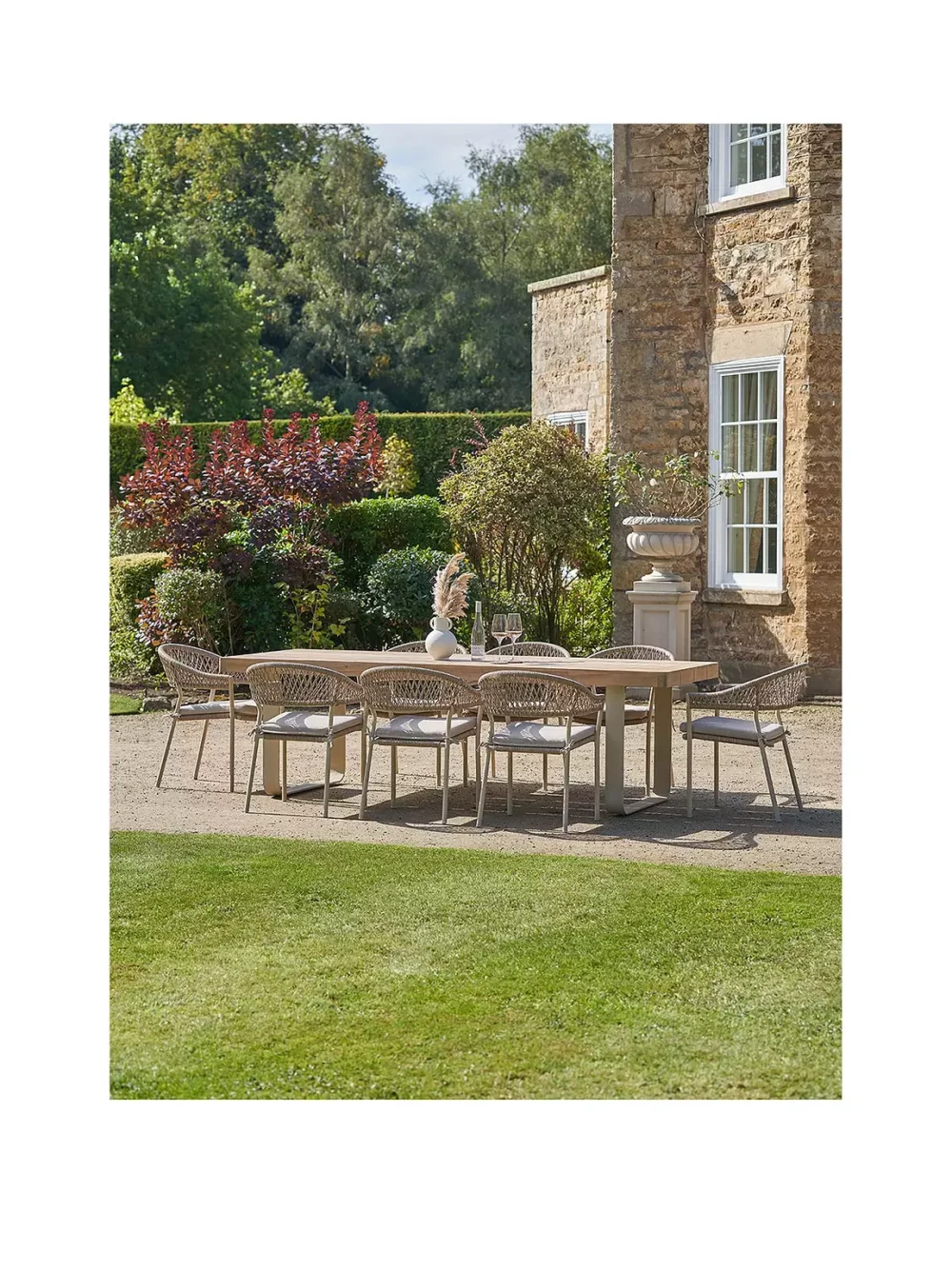 Pacific LifestyleOsaka Outdoor 8 Seater Dining Set Latte